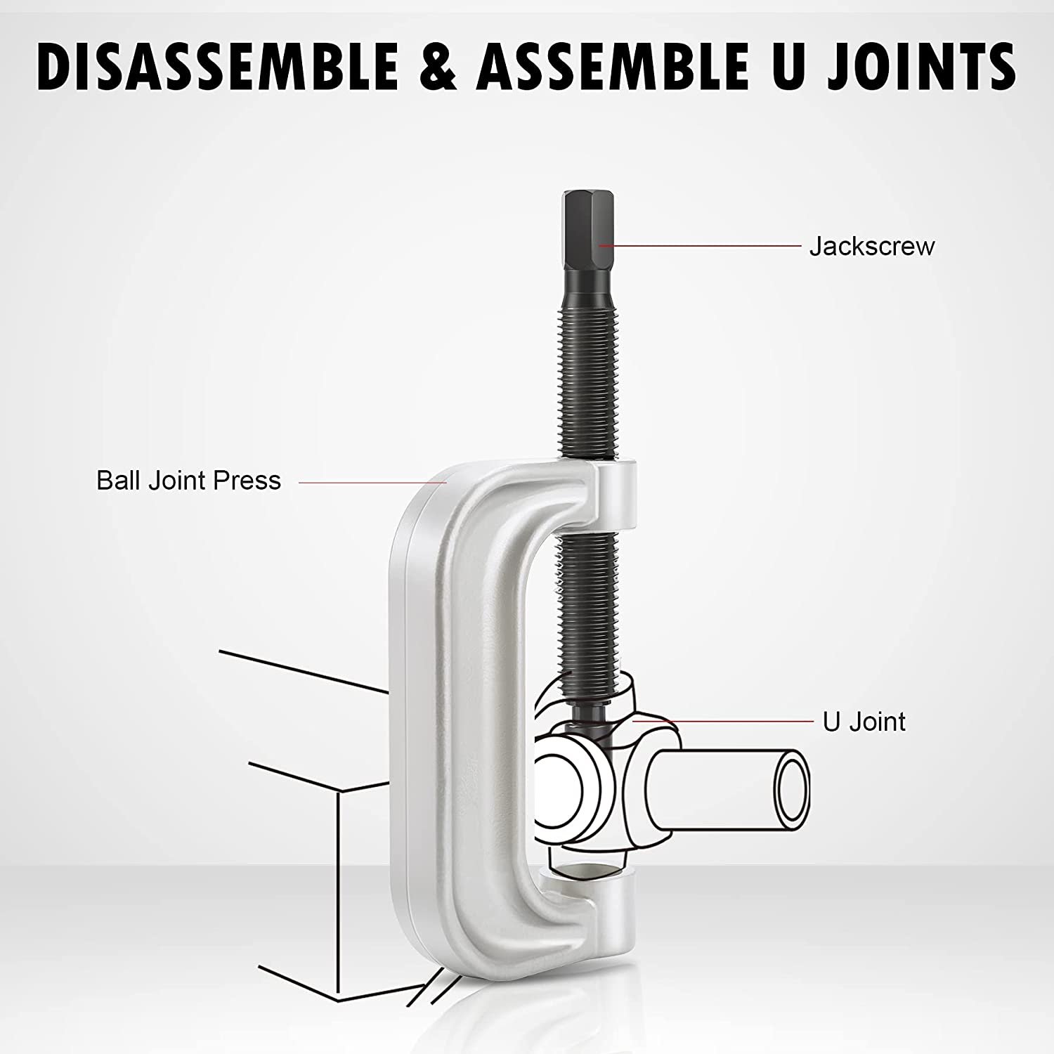 Heavy Duty Ball Joint Press & U Joint Removal Tool Kit with 4x4 Adapters for Most 2WD 4WD Cars Light Trucks