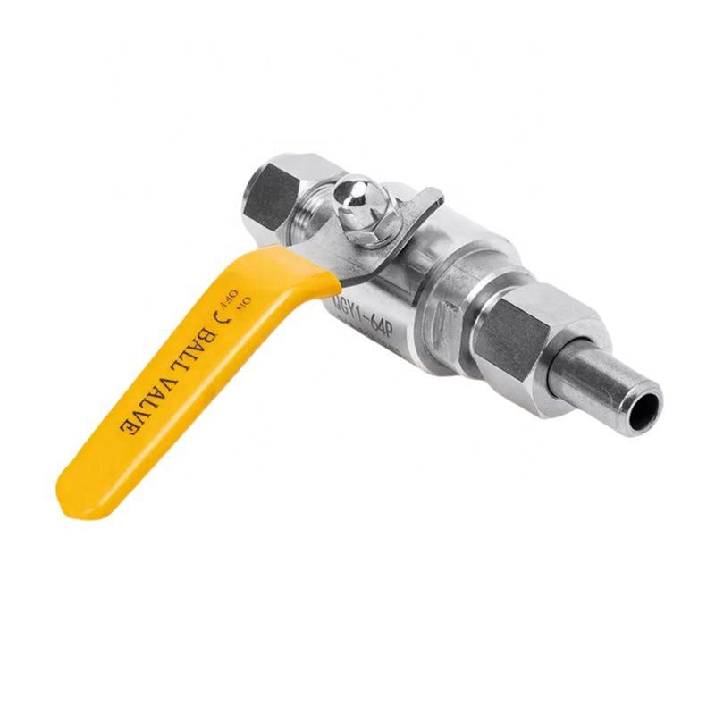 Silver Stainless Steel QGY2-64P Ball Valve Manual Power Live Joint Internal Thread Welding Sleeve OEM Customizable General