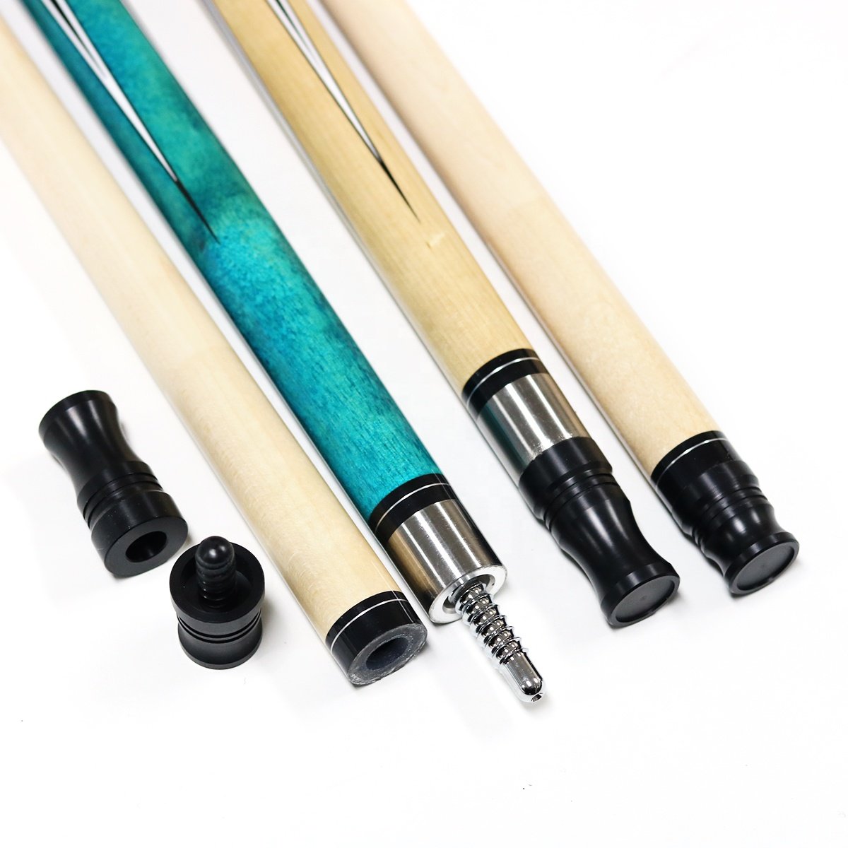 New Arrival Wholesale Price 1/2 Billiard Maple Wood Pool Cue Sticks 58Inch Length 11.5mm Tip for Sale