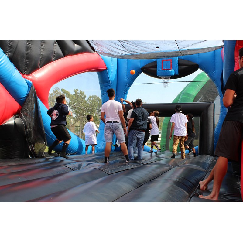 Cool All in One Inflatable Games Court Basketball/joust/football Game Multi extreme Sports Arena