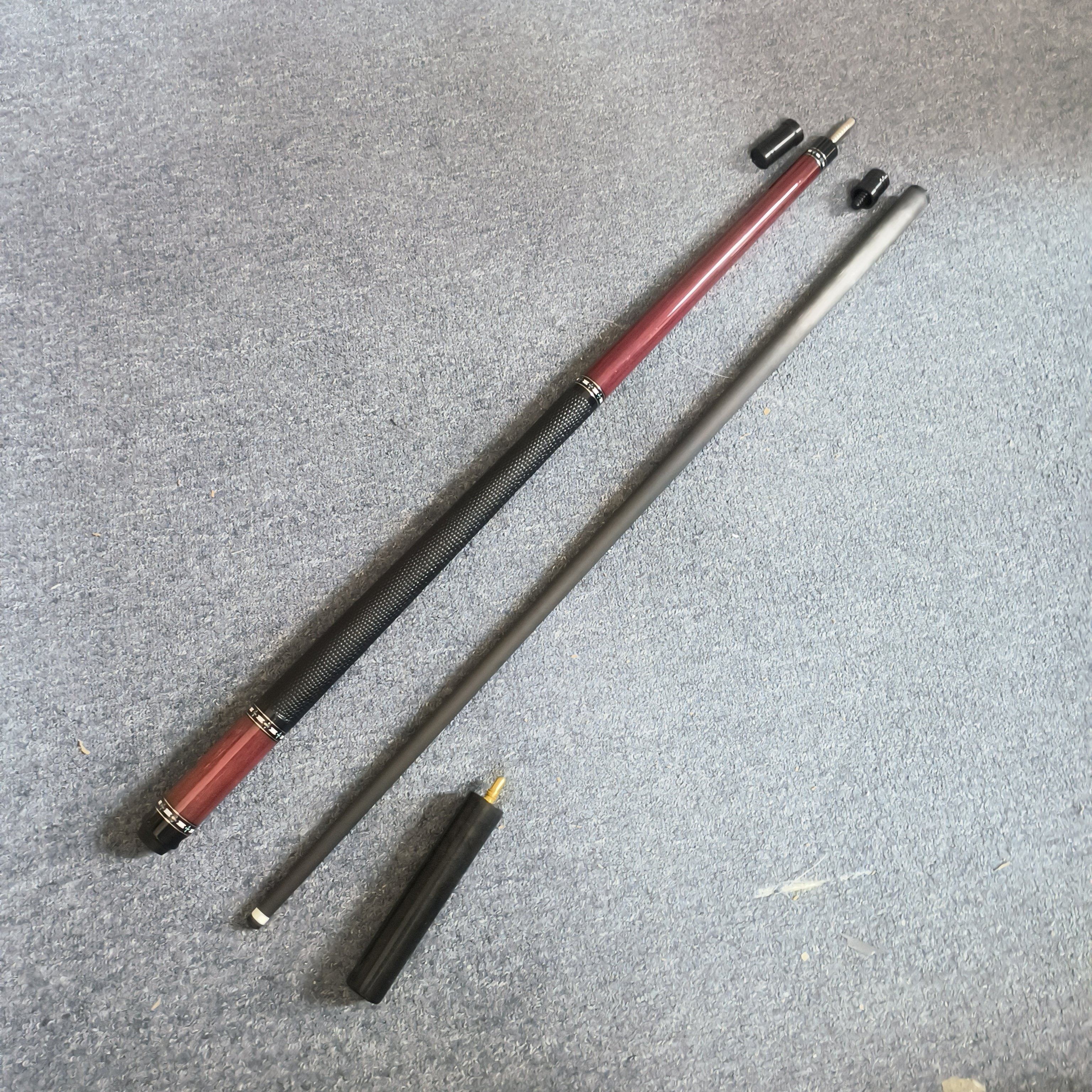 Superior 58" Yfen M10 High-tec Carbon Fiber 11.5mm 12.5mm 1/2 Billiard Pool Cue With Extension