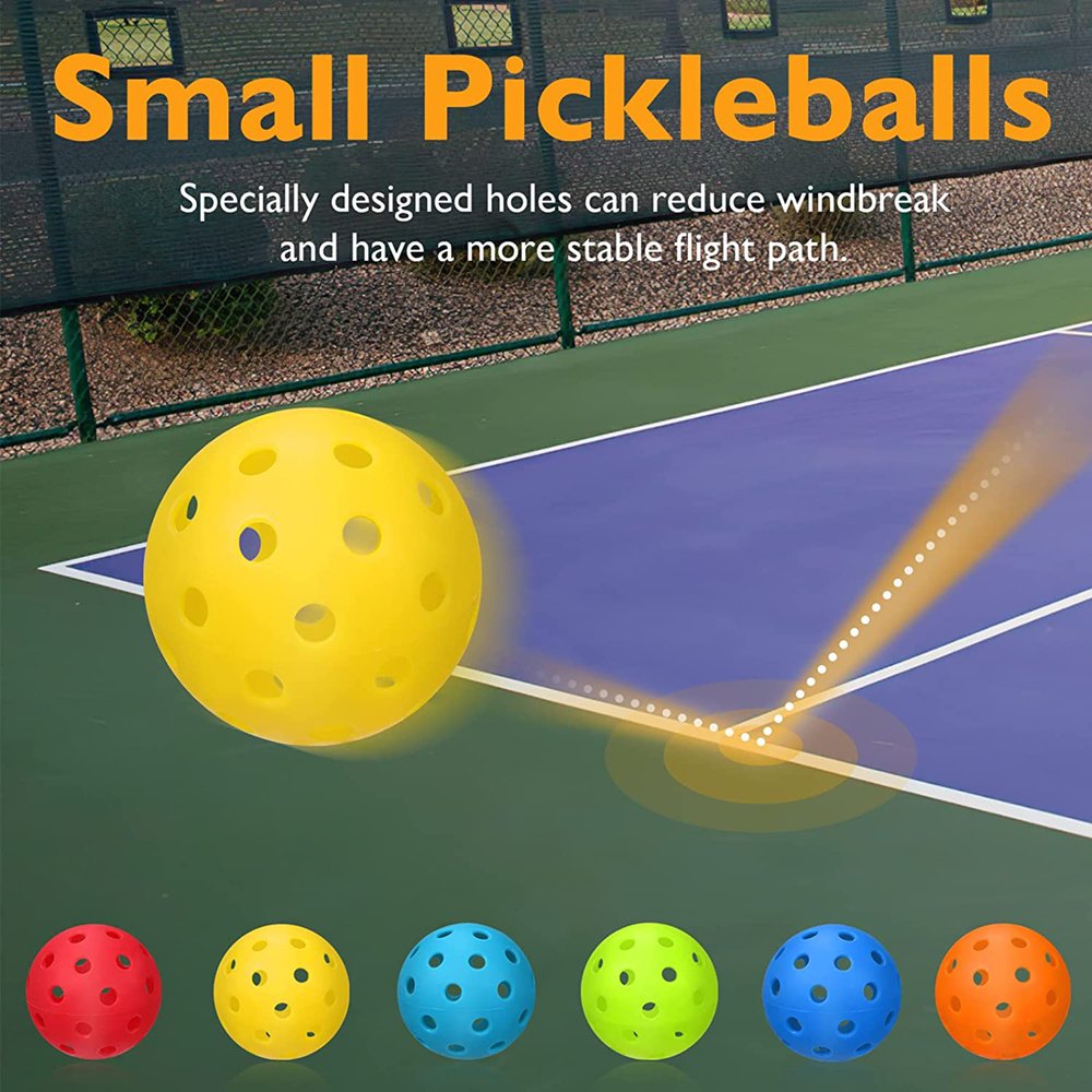 Pickleball Balls Outdoor Pickleball Balls, Pickleballs Meet UASPA Requirement 40 Holes Balls, Mixed-Colours