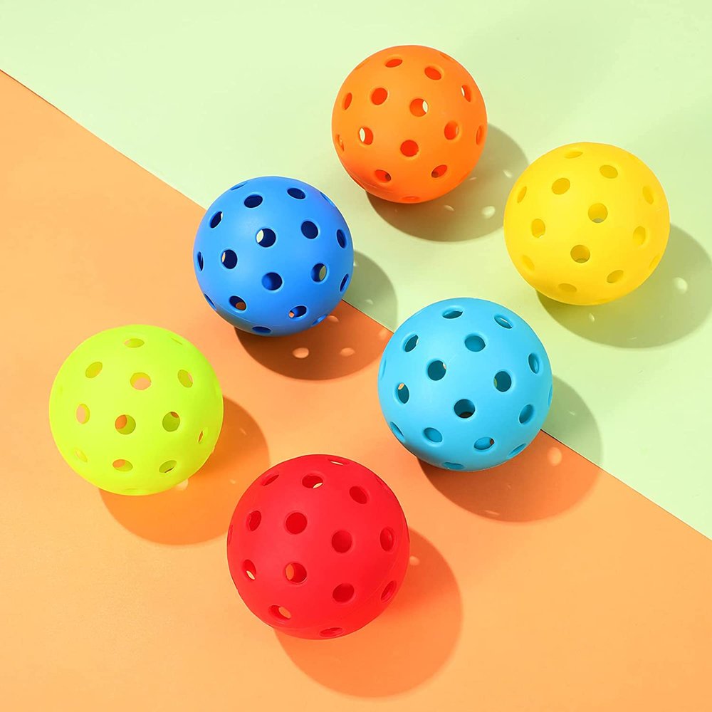 Pickleball Balls Outdoor Pickleball Balls, Pickleballs Meet UASPA Requirement 40 Holes Balls, Mixed-Colours