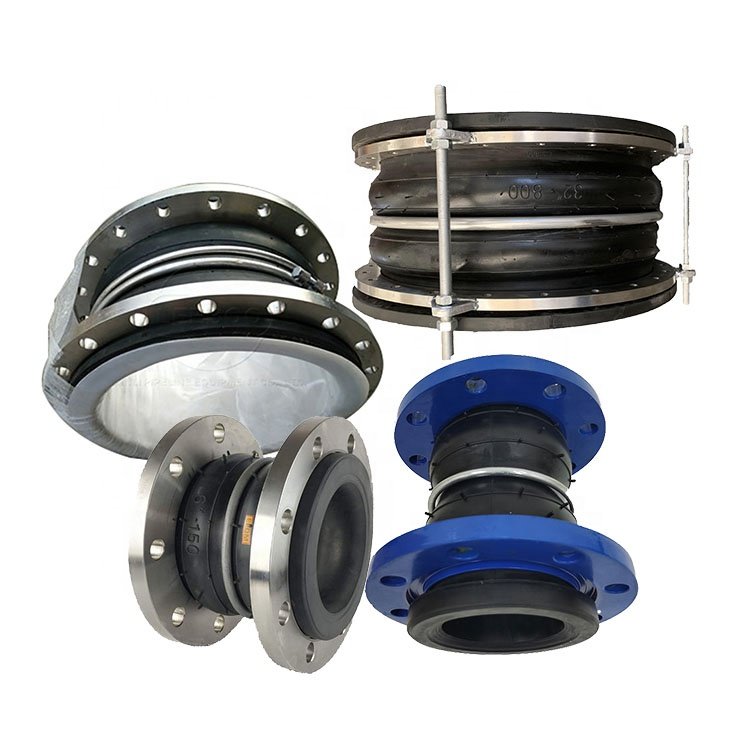 Leeboo Supplier Pump Valve Pipe Fitting Pn10 Double Ball Ss Cs Flange Rubber Bellow Joint Flexible Epdm Rubber Expansion Joint