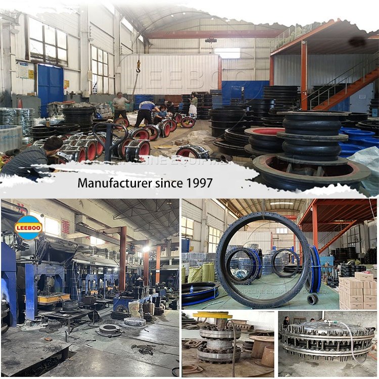 Leeboo Supplier Pump Valve Pipe Fitting Pn10 Double Ball Ss Cs Flange Rubber Bellow Joint Flexible Epdm Rubber Expansion Joint