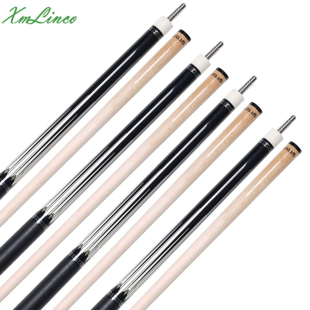 Xmlinco Billiard Pool Cue High Technolog Linen Warp Y Professional 12.5mm Tip Size 58 Inches Hard Maple Shaft