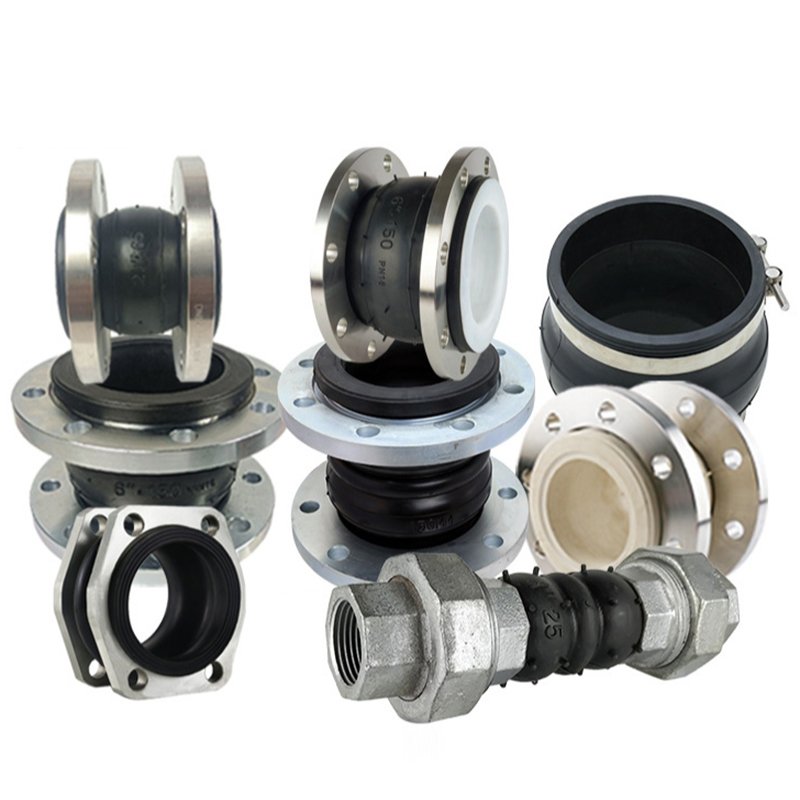 High Pressure PN16 Flange Rubber Galvanised Carbon Steel 50MM Pipe Fittings Double Ball Rubber Flexible Joint Shock-Absorbing