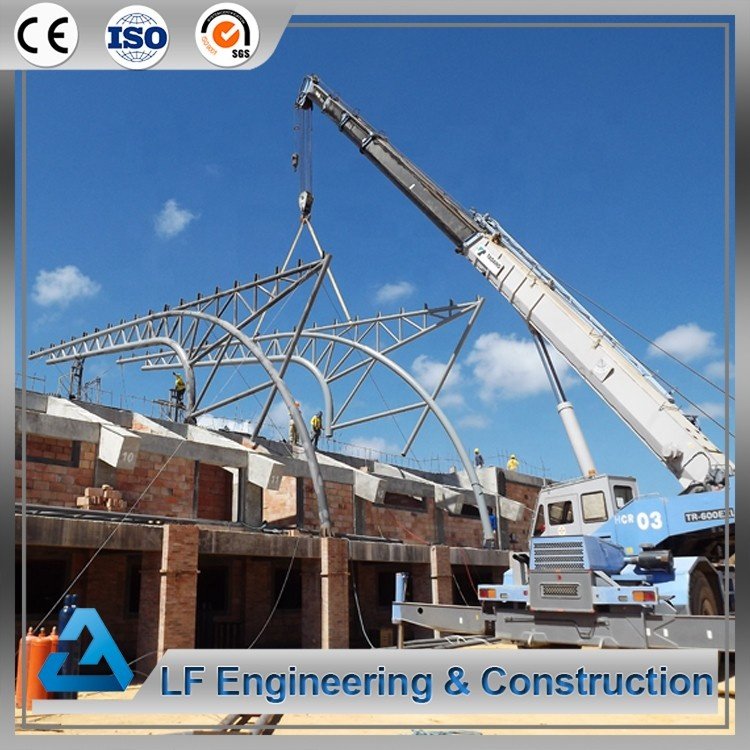 Steel Frame Bolt-ball Jointed Flat Truss Stadium Roofing