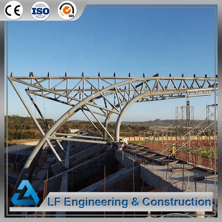 Steel Frame Bolt-ball Jointed Flat Truss Stadium Roofing