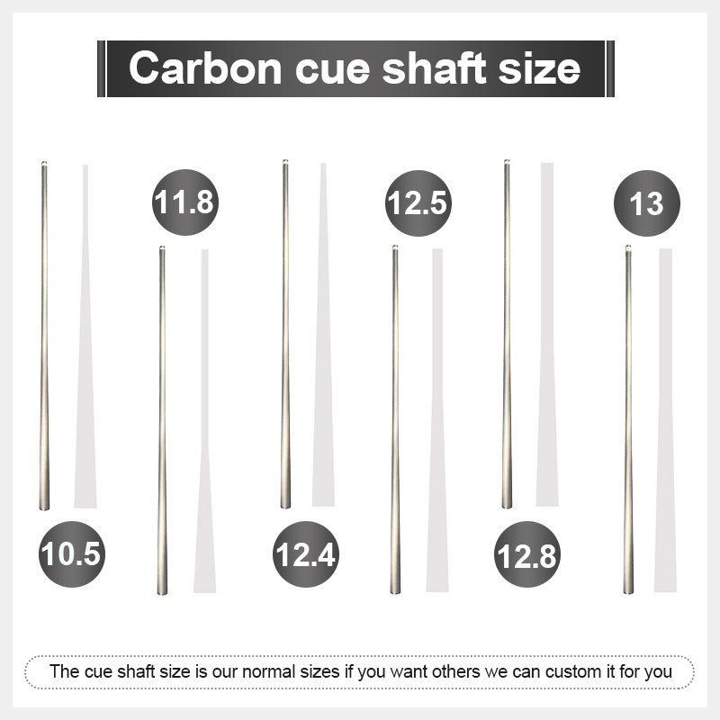 Big Power Low Deflection 12.8 13mm 13.5mm Cue Stics Billiard Carbon Fiber Pool Cues Shaft Break Cue