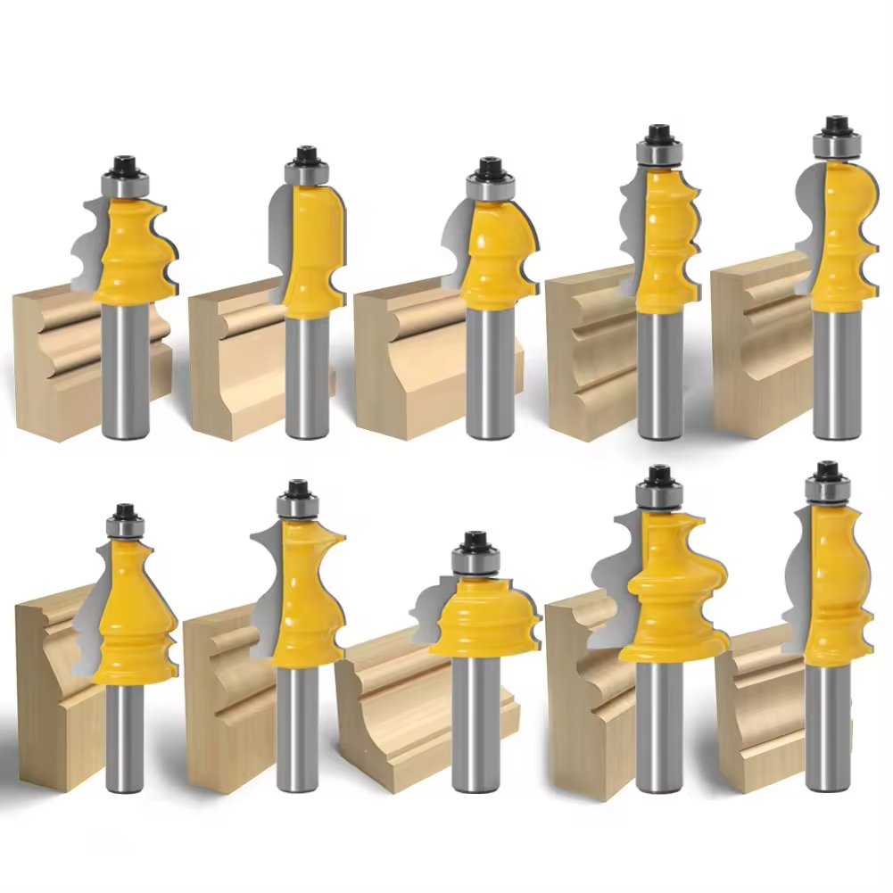 PEXMIENTAS 10pcs Woodworking Carbide Tipped Wood Cutting Wooden Ball Router 6mm Bit CNC Solid Carving Bits Carbide Router Bit