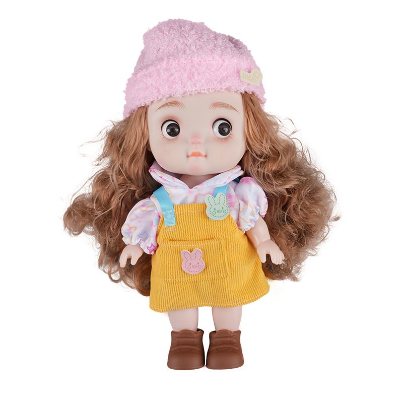 Hot Sale Cute Funny Expression 28 Cm Lovely Plastic Diy Dress up Ball Joints Cartoon Style BJD Dolls Set for Kids for Girls