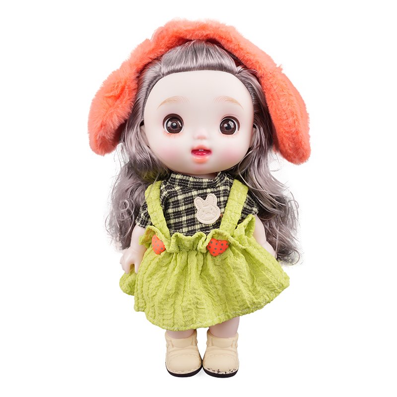 Hot Sale Cute Funny Expression 28 Cm Lovely Plastic Diy Dress up Ball Joints Cartoon Style BJD Dolls Set for Kids for Girls
