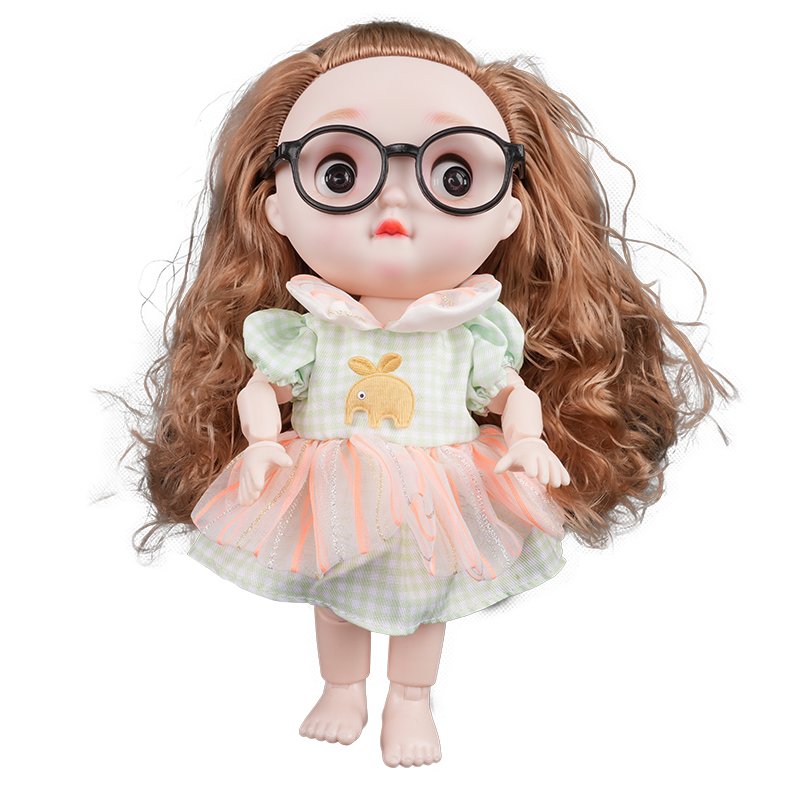 Hot Sale Cute Funny Expression 28 Cm Lovely Plastic Diy Dress up Ball Joints Cartoon Style BJD Dolls Set for Kids for Girls