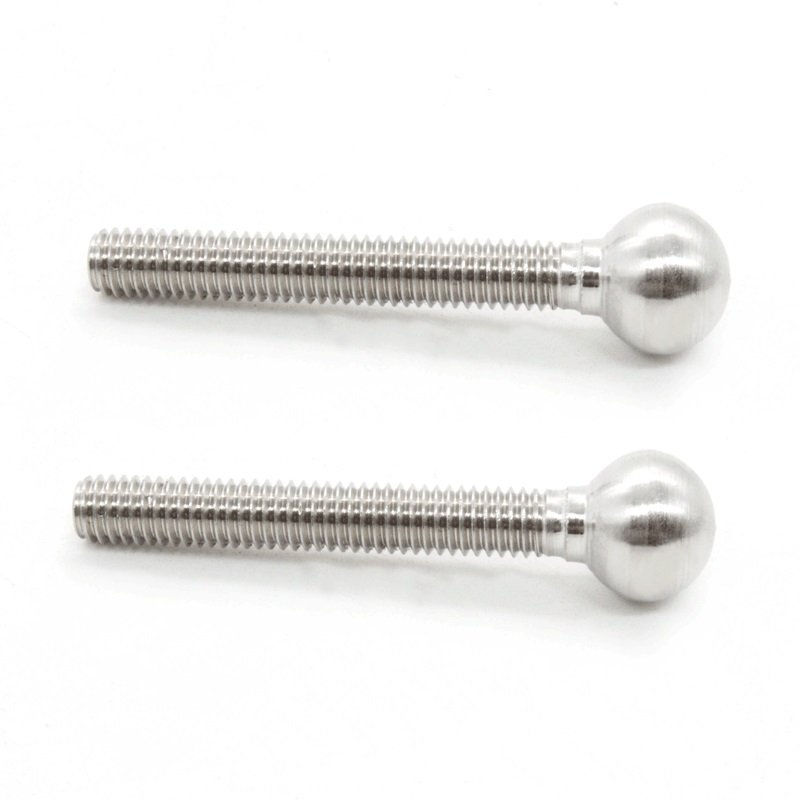 Non-standard Metal Ball Head Joint Screw Rod Screws M2 M4 M6 M8 10 Stainless Steel Brass Screw