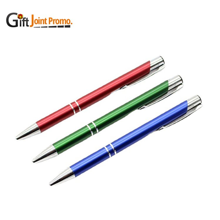 Hot Sale Cheap Personalized LOGO Metal Aluminum Ballpoint Pens Aluminum Ball Point Pen