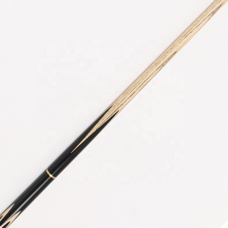 TQG-JX-023 Tip 9.5mm Ebony Carom Cue 1pc Brass Stainless Steel Snooker Cue 57-Inch White Wax Wood Three-Quarter Single Potts