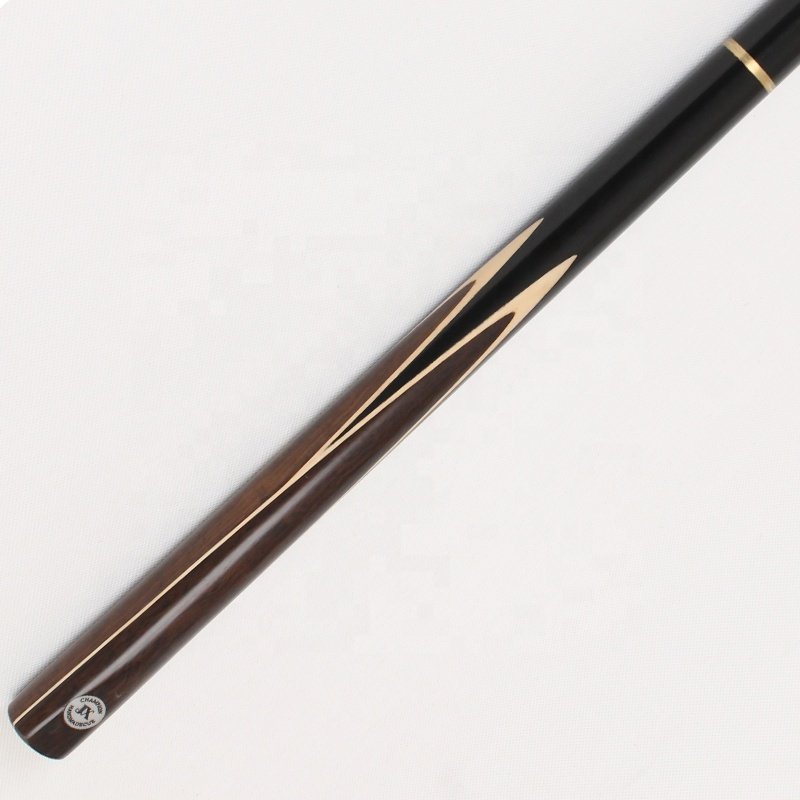 TQG-JX-023 Tip 9.5mm Ebony Carom Cue 1pc Brass Stainless Steel Snooker Cue 57-Inch White Wax Wood Three-Quarter Single Potts