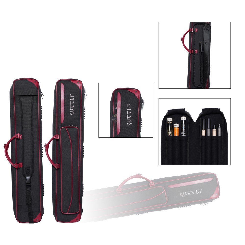 Xmlinco Pool Cue Case Soft Billiard Cue Sling Bag 3B4S Portable Shoulder Strap Handle
