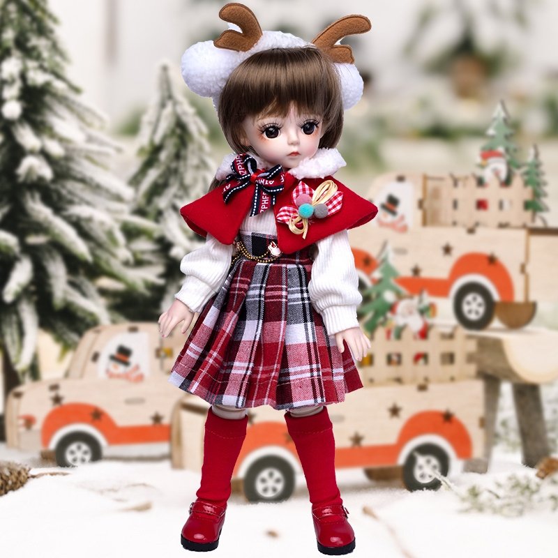 Fashion BJD Doris Dolls 1/6 Ball Jointed Movable Doll Selling with Coat and Dress