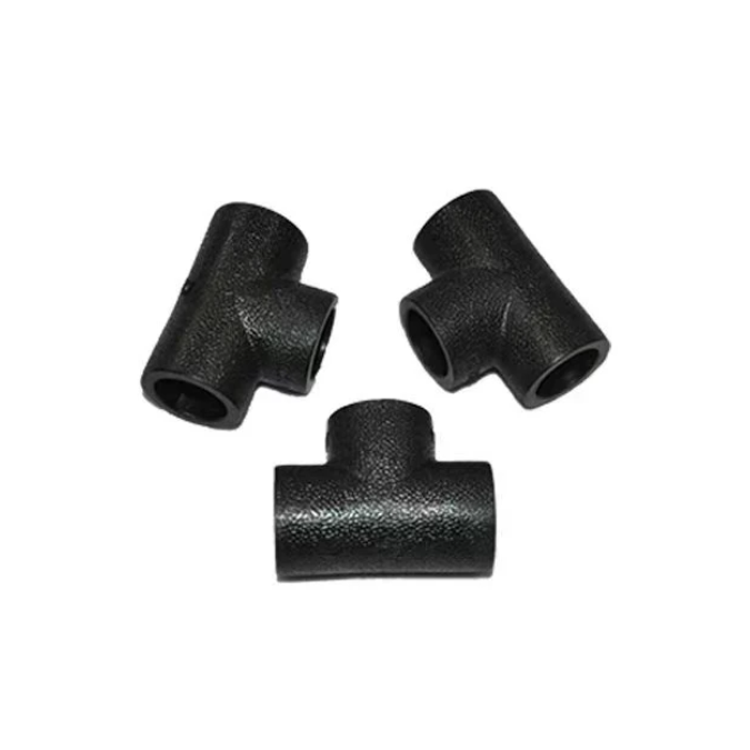 PE100 HDPE Water Pipe Fittings Accessories 45/90 Degree Elbow Bend Tee Reducer End Cap Flange Plate