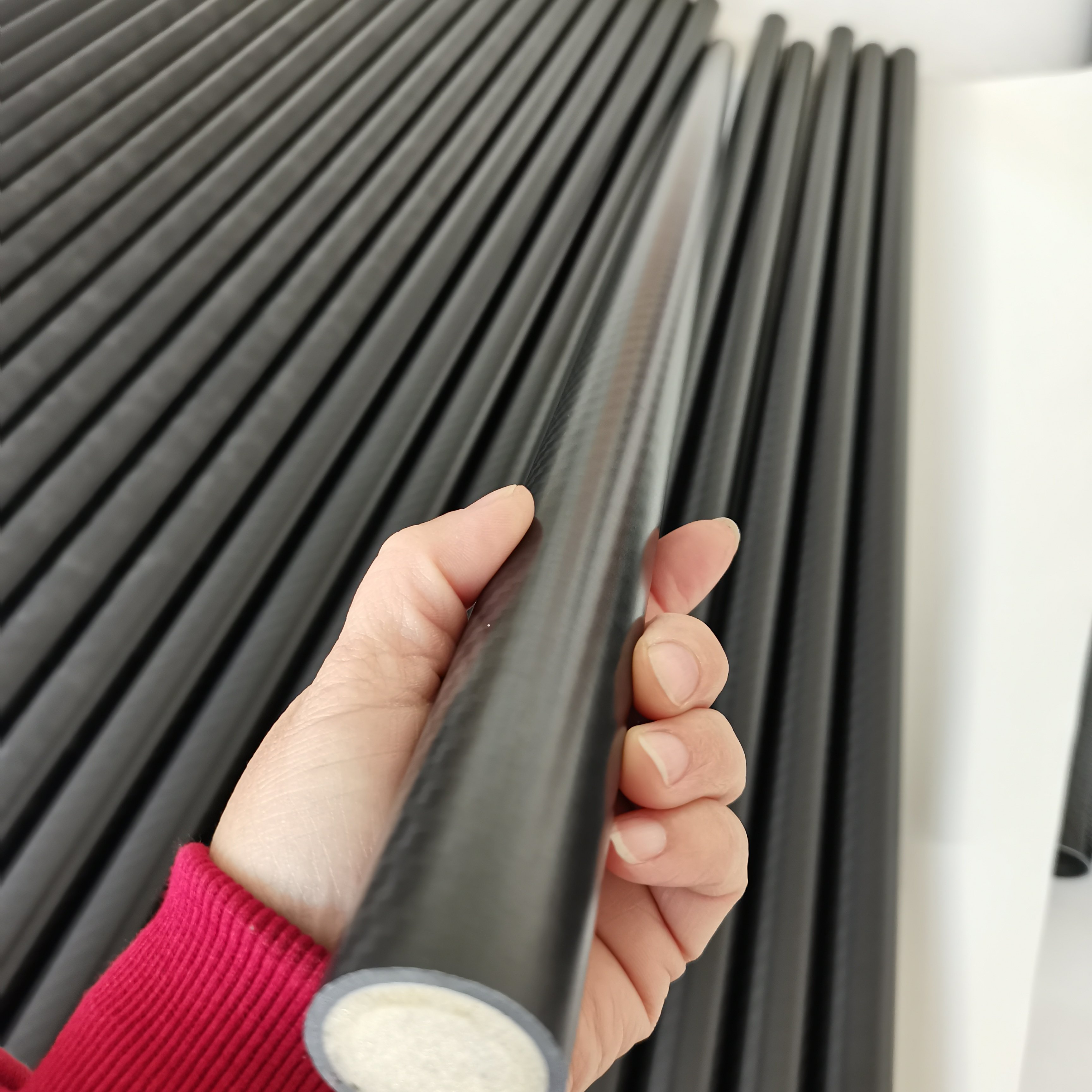 Foam Filled Carbon Fiber Pool Cue Shaft,forged 3k Carbon Billiards Shaft,Carbon Fiber Taped Tube