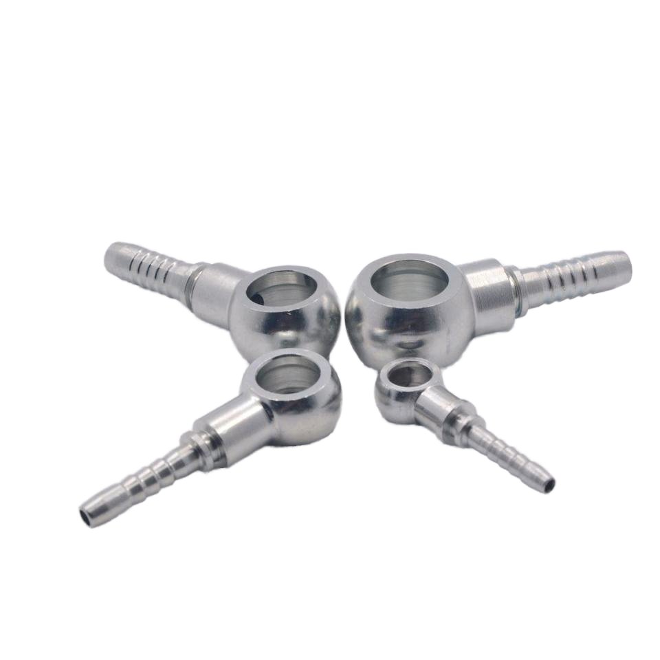 Manufacture Ball Head Fittings Machine Stainless Steel Hydraulic Hose Sleeves With Crimp End Ball Joints Components Hardware