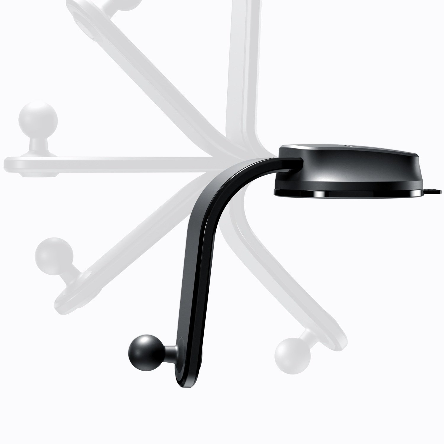 Bendable Memory Aluminum Alloy Car Dashboard Windshield 17mm Universal Ball Mount for Car Phone Holder Suction Cup Base