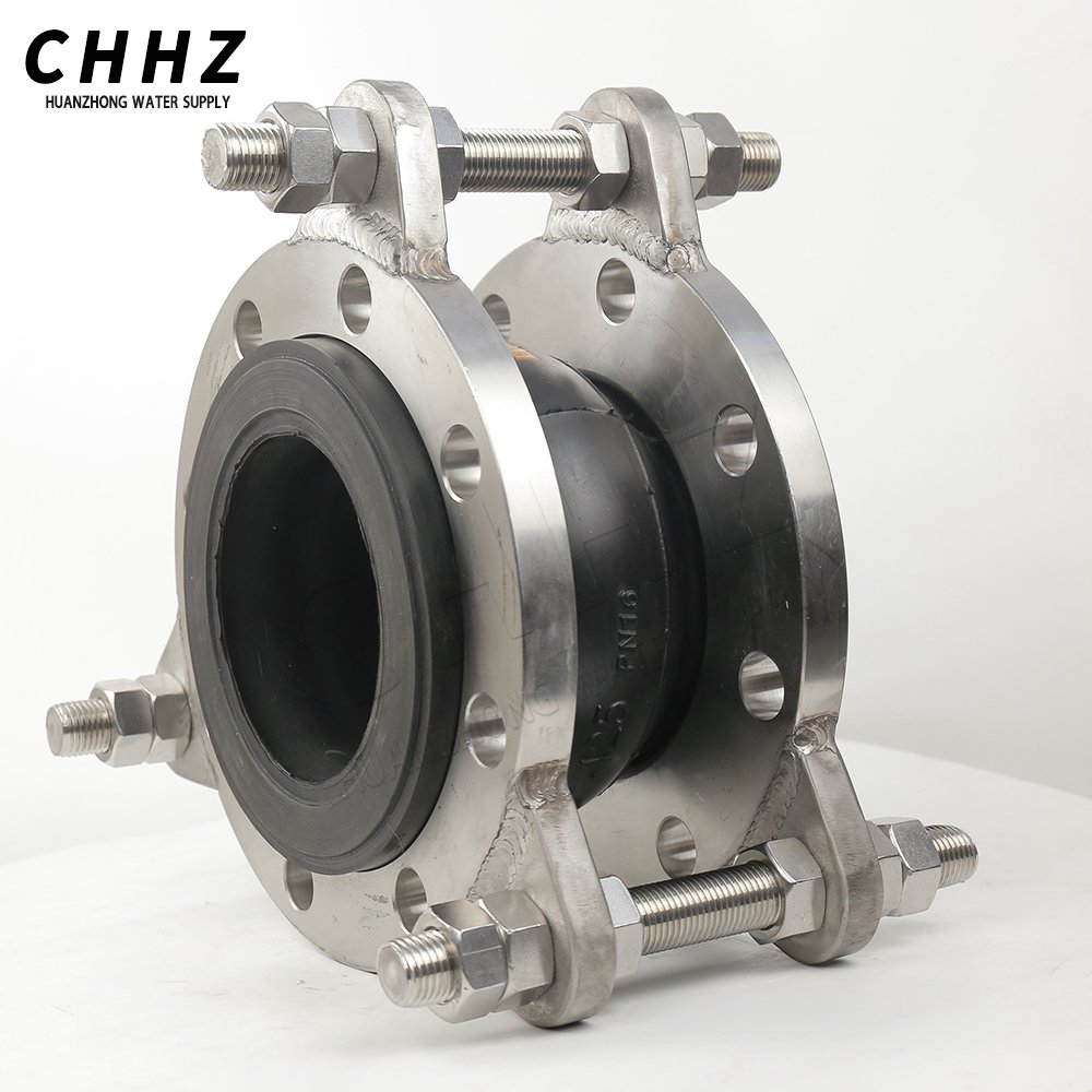 Large Caliber Limited Seal Single Ball Flange Flexible Pipe Coupling Rubber Expansion Joint