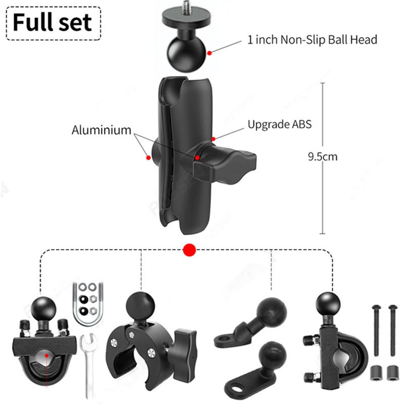 Car 360 Degree Rotation Mount for gopro Ball Joint Mount 1 Inch Threaded Plate Ball Screw Phone Camera for Go Pro Mount for Ram