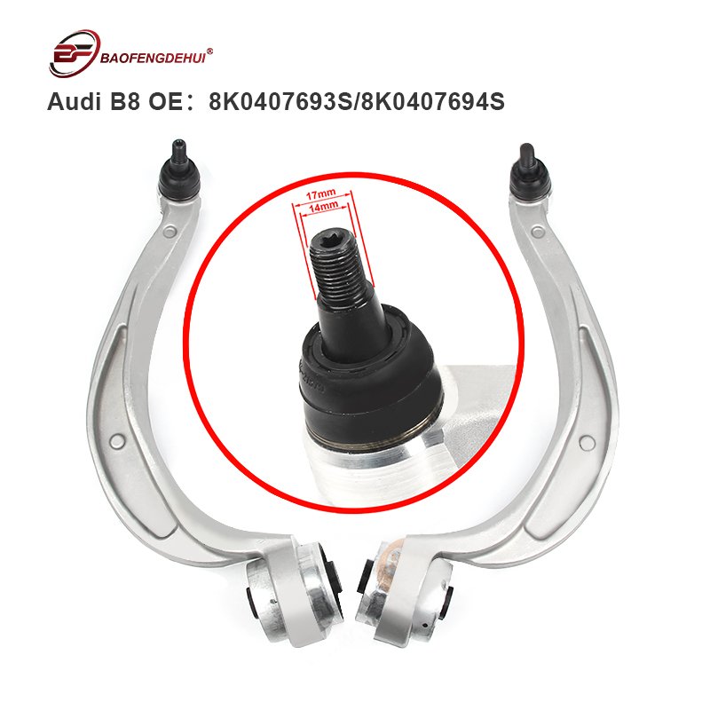 14 PCS Front Suspension Kit Straight Arm Horizontal Pull Rod Ball Joints Control Arms Sets for Audi A4L B8 8K0407151B