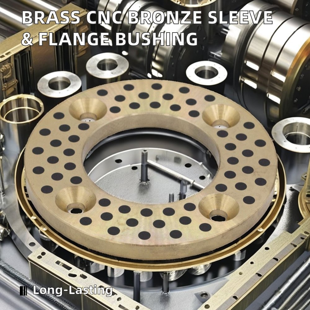 CNC Brass Parts Sinter Bronze Oilite Bushing Sleeve Zinc Die Casting Flow Splitting Flange Spherical Joints Sliding Bearings