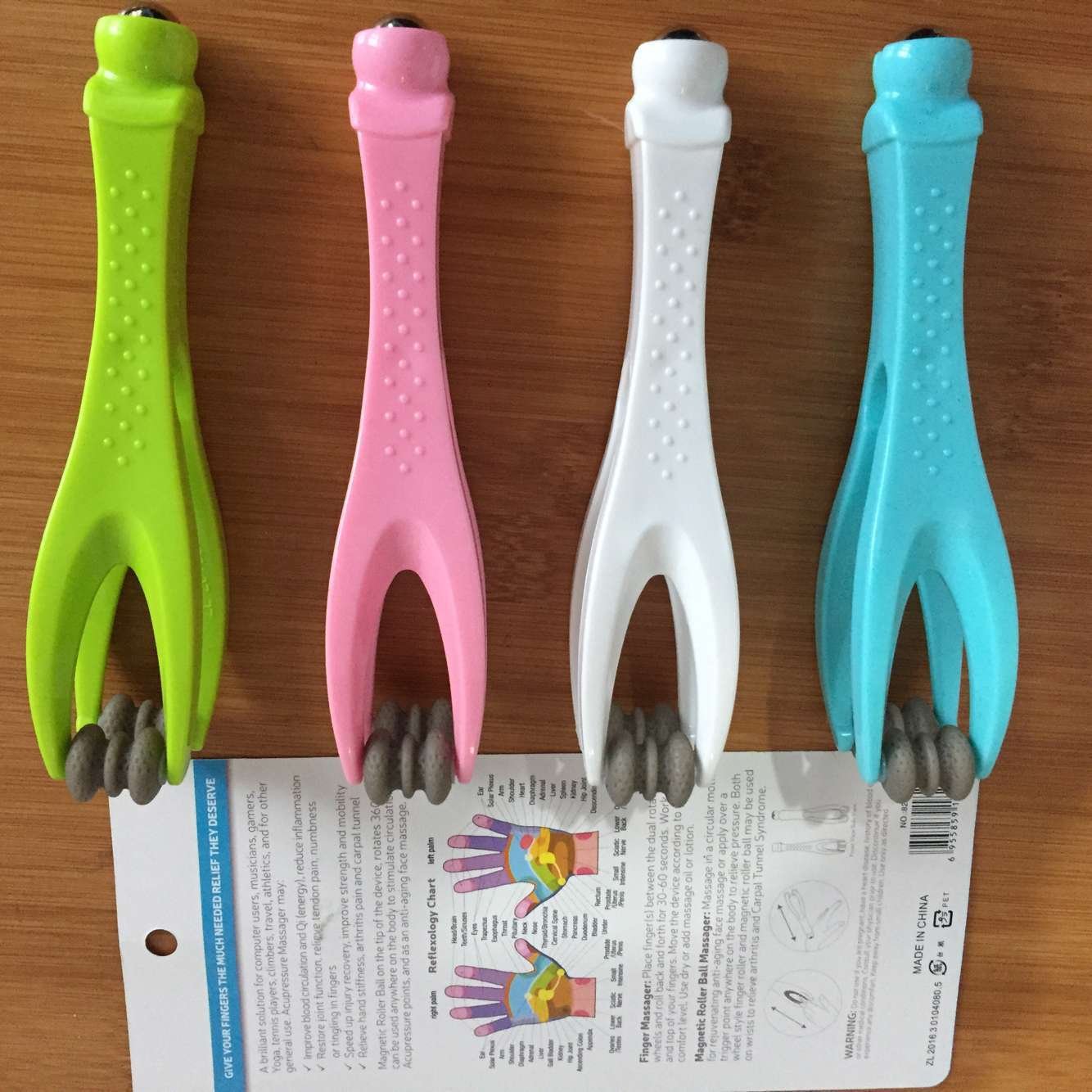 Finger Acupressure Massager Joint Roller Palm Wrist Promote Blood Circulation Stress Arthritis Mouse Hand Pain Relief Care Clamp