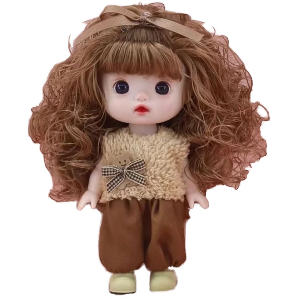 22cm Cute Mini Ball Joint Princess Doll Popular Fashion Plastic Model Toy for Little Girls Christmas Gift BJD Style