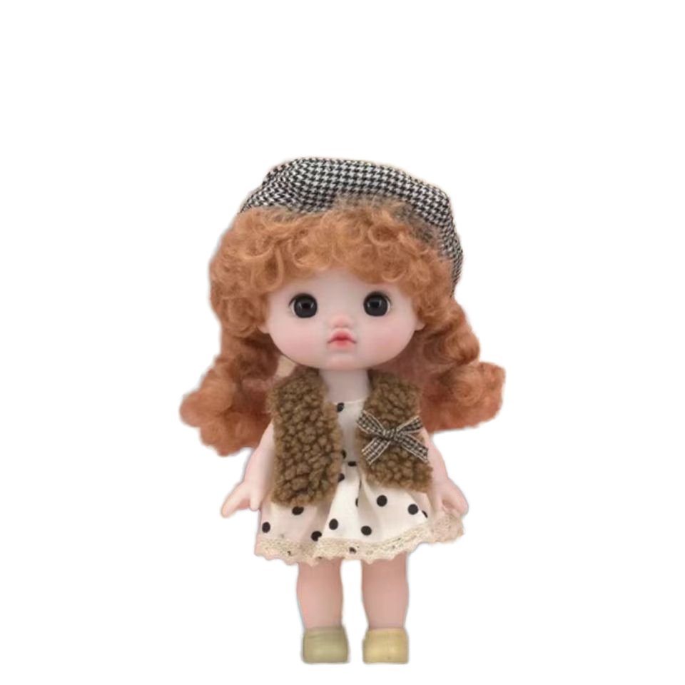 22cm Cute Mini Ball Joint Princess Doll Popular Fashion Plastic Model Toy for Little Girls Christmas Gift BJD Style