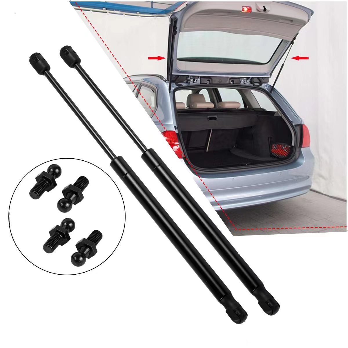 Car Front Gas Hood Bonnet Damper Gas Charged Lift Supports Struts Spring Shocks Struts Compression Gas Springs