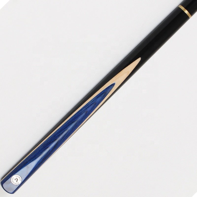 TQG-JX-063 Three-Quarters Stainless Steel Carbon Maple White Wood Ash Wood Cue Snooker Pool Cue Stick 57 Inches Blended Ebony