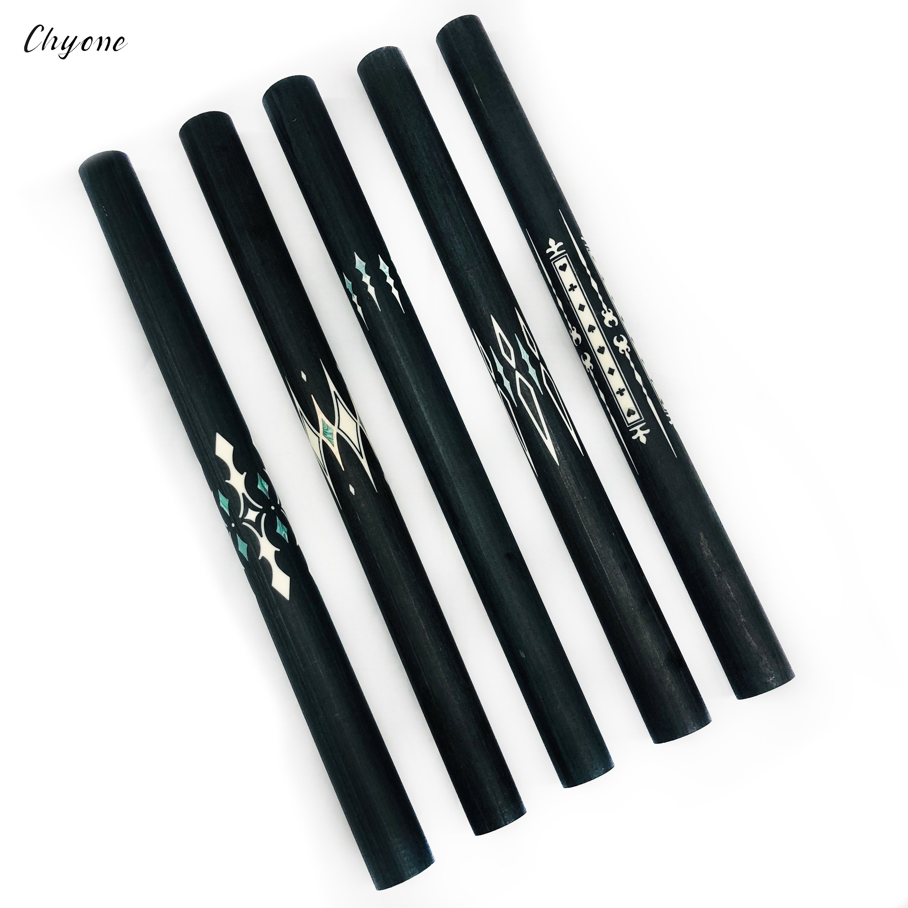 Semi-finished Inlay Carom Cue Chyone Custom Black Ebony Billiard Cue Handmade 3cushion Pool Cue Stick