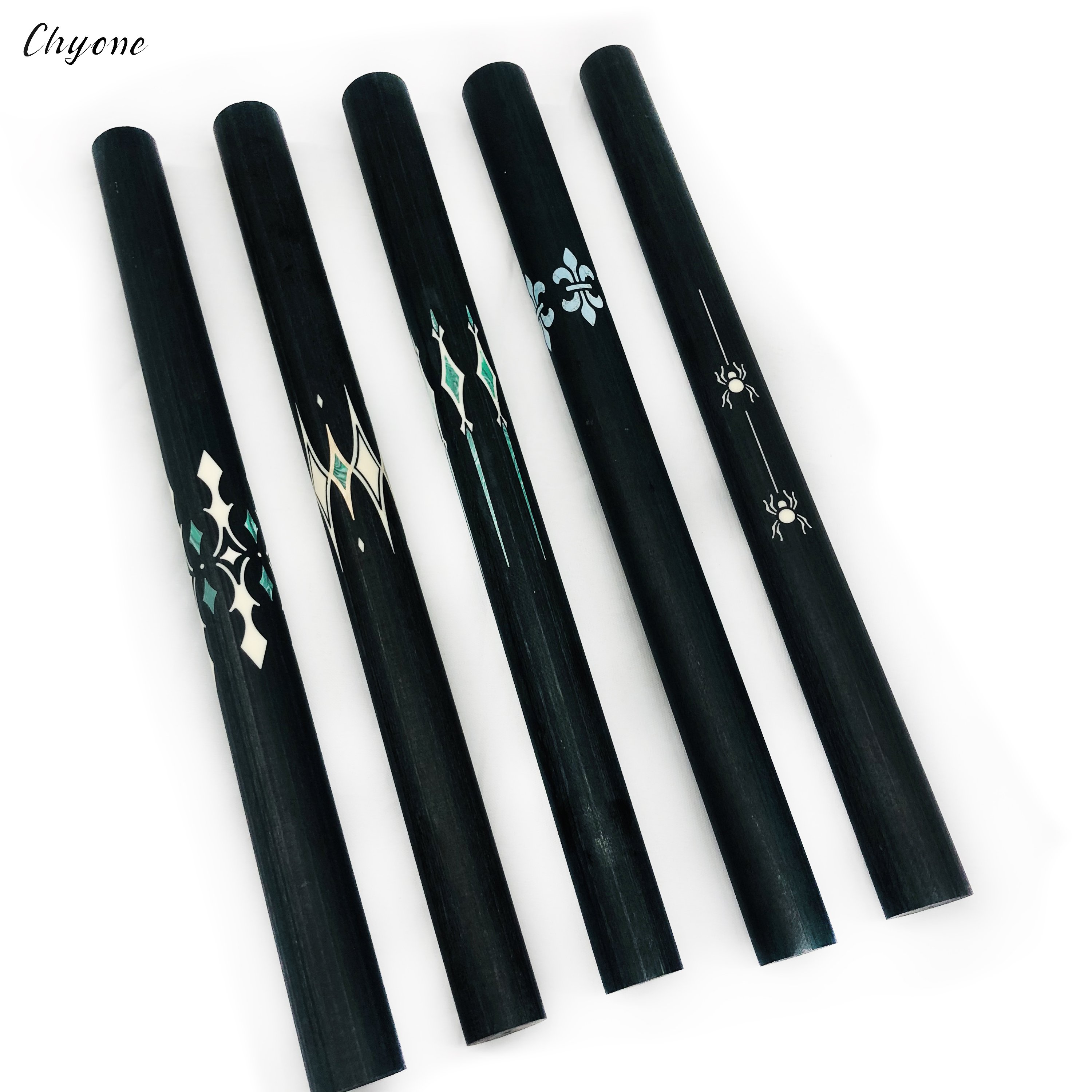 Semi-finished Inlay Carom Cue Chyone Custom Black Ebony Billiard Cue Handmade 3cushion Pool Cue Stick