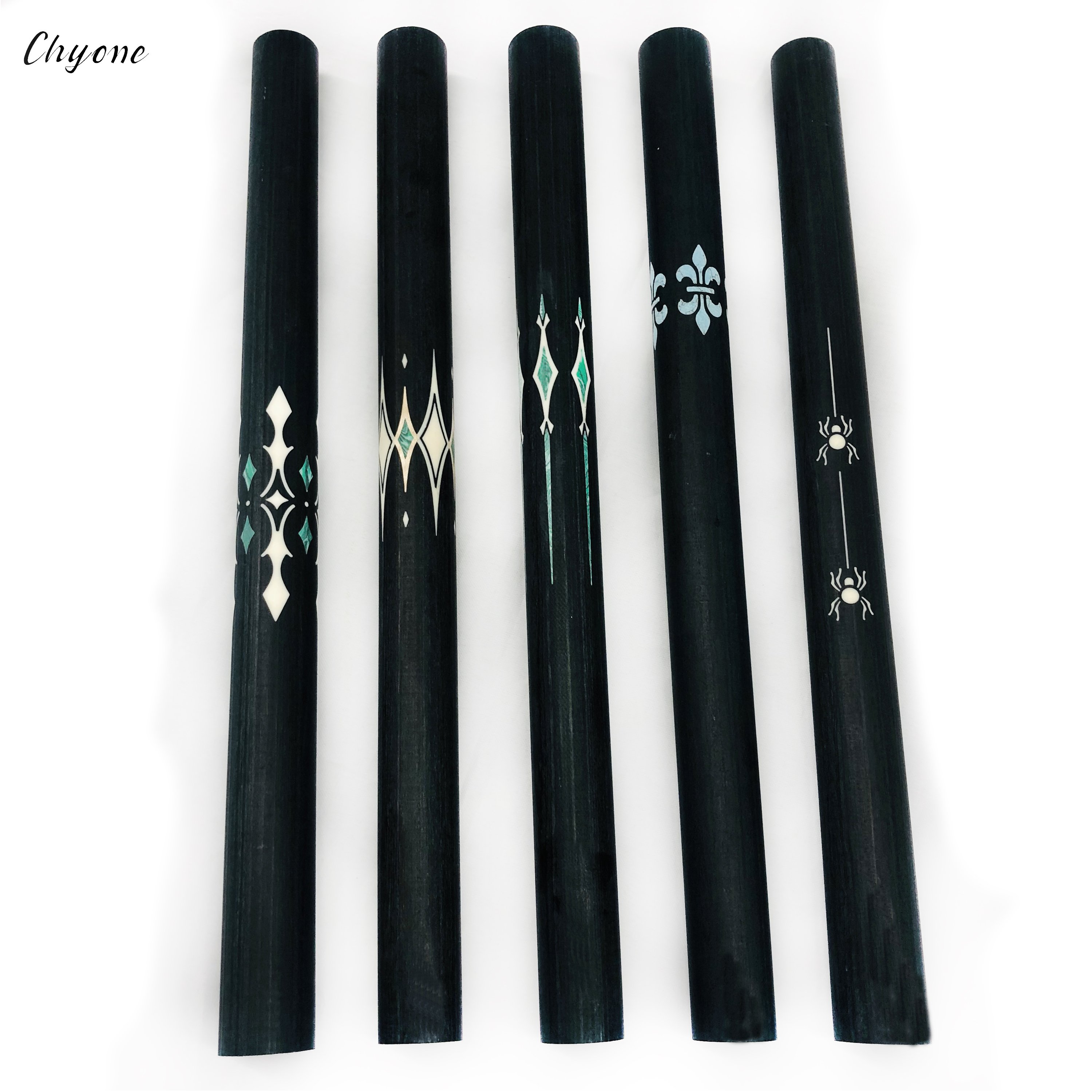 Semi-finished Inlay Carom Cue Chyone Custom Black Ebony Billiard Cue Handmade 3cushion Pool Cue Stick