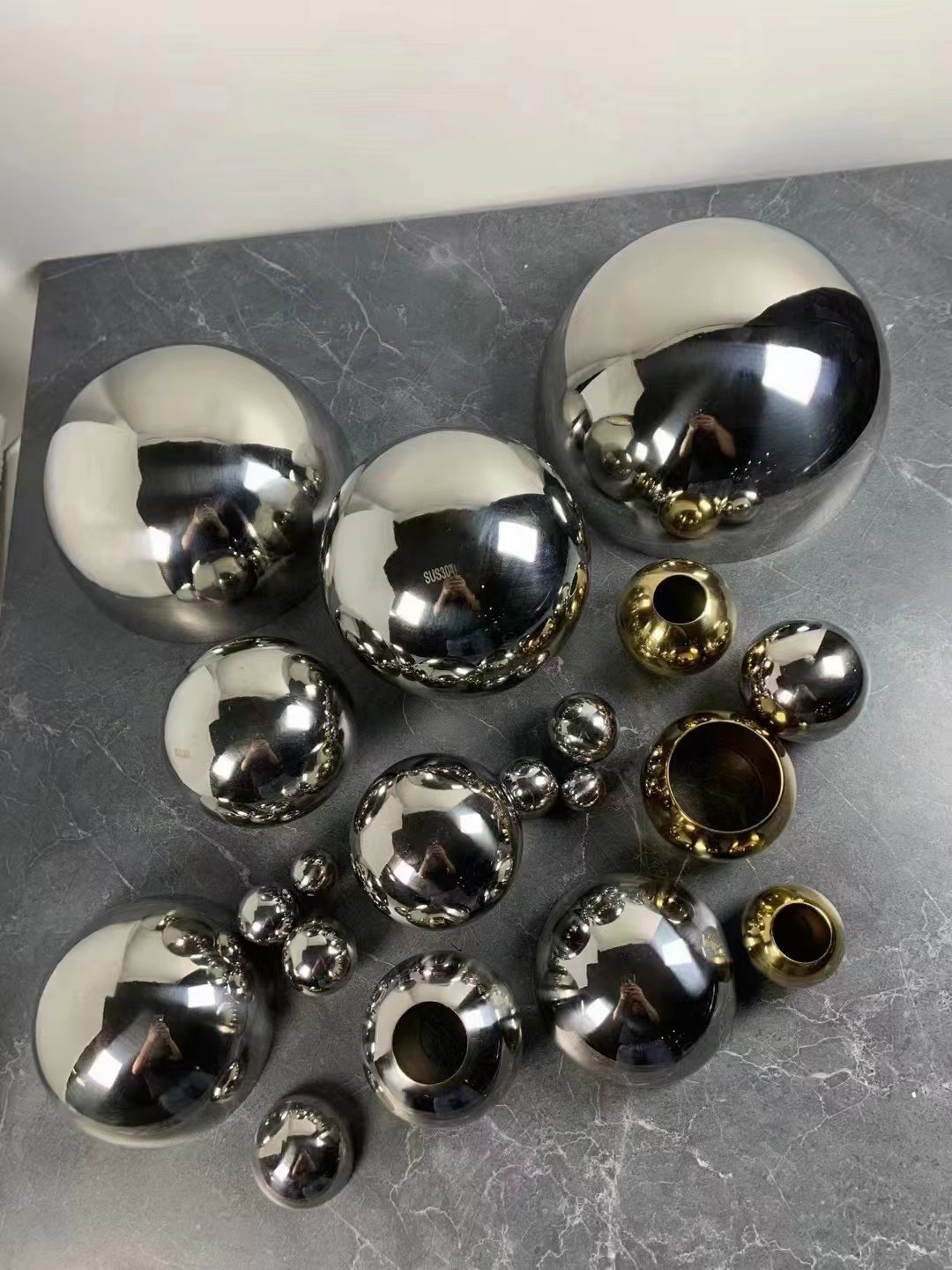 Stainless Steel Hollow Balls Stair Balustrade Fittings Railings Home Banister Decorative Ball Round Metal Hollow Ball -