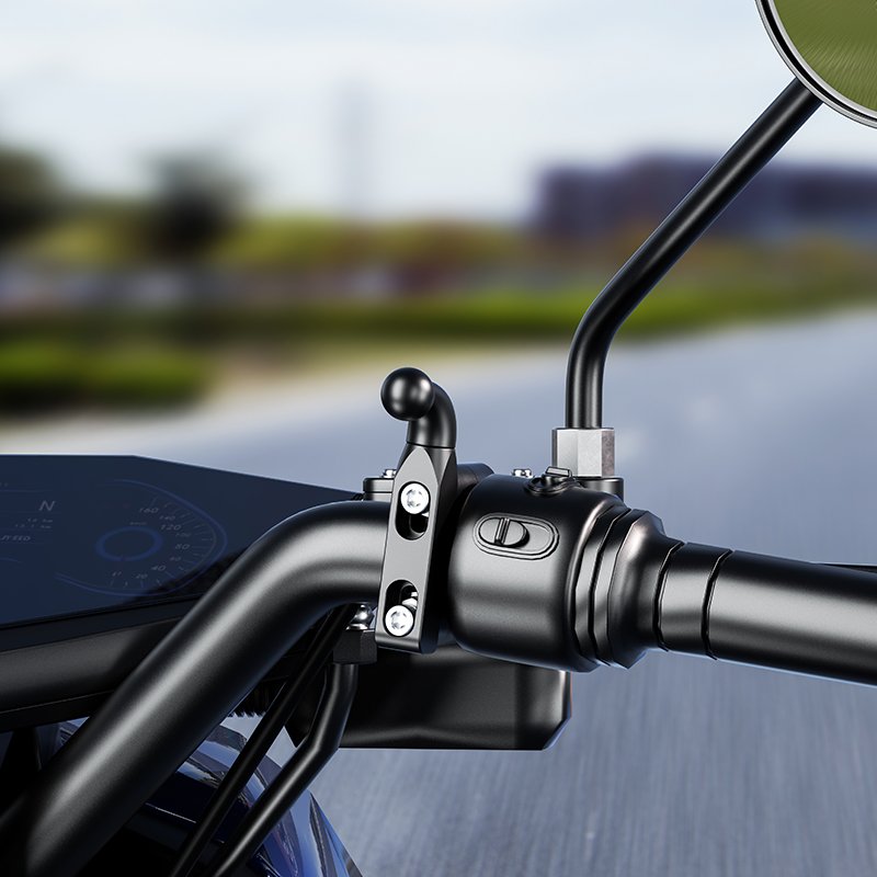 High Quality &Factory Price Mount Base with 17 mm TPU Ball for Motorcycle Mobile Phone Holder Clutch Base Double Socket Arm