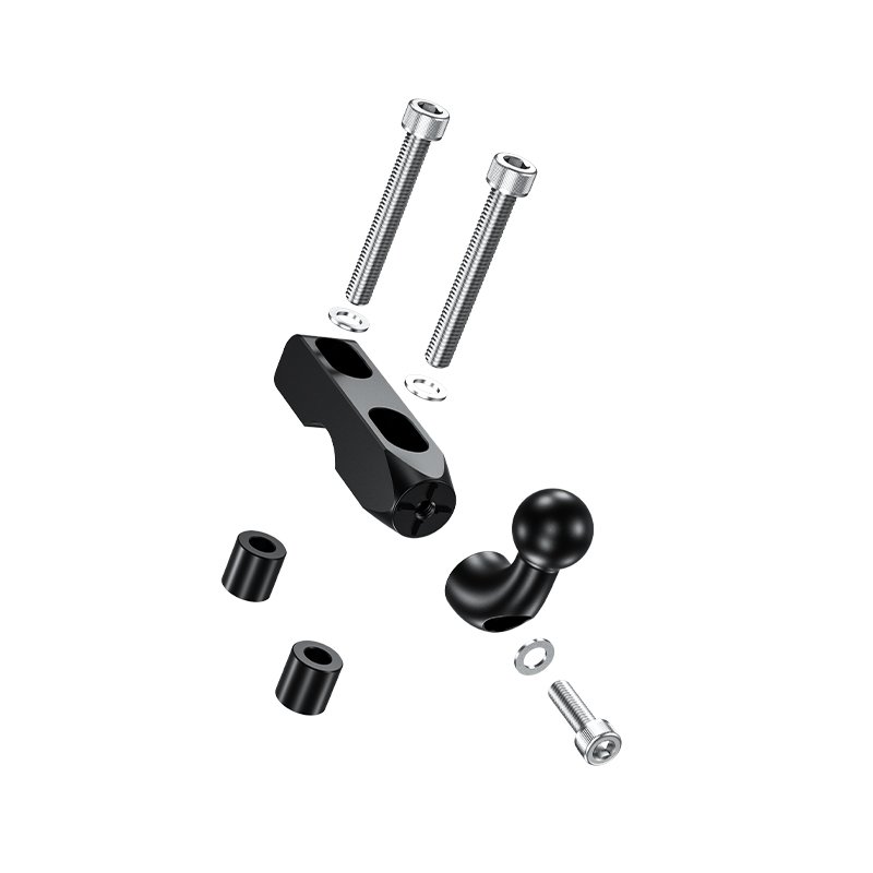 High Quality &Factory Price Mount Base with 17 mm TPU Ball for Motorcycle Mobile Phone Holder Clutch Base Double Socket Arm