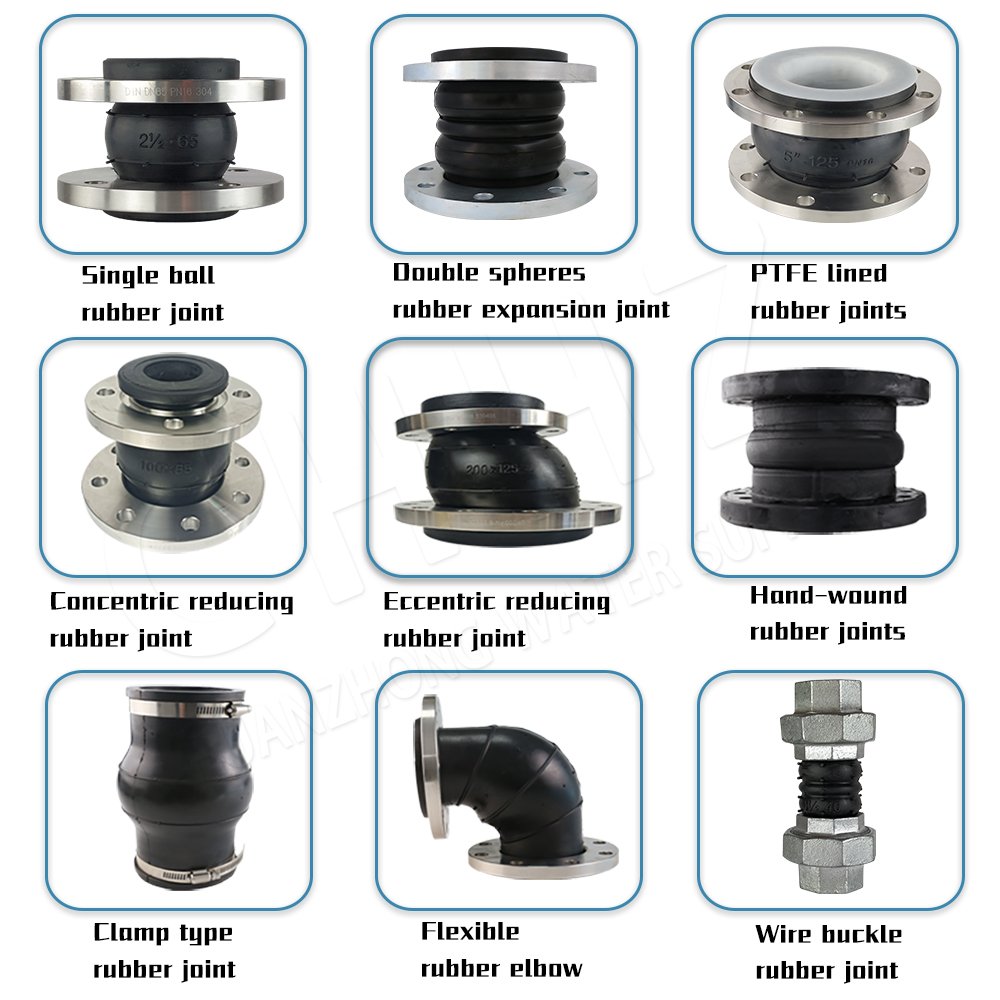 High Density Double Ball Flexible Pipe PTFE Rubber Expansion Joint
