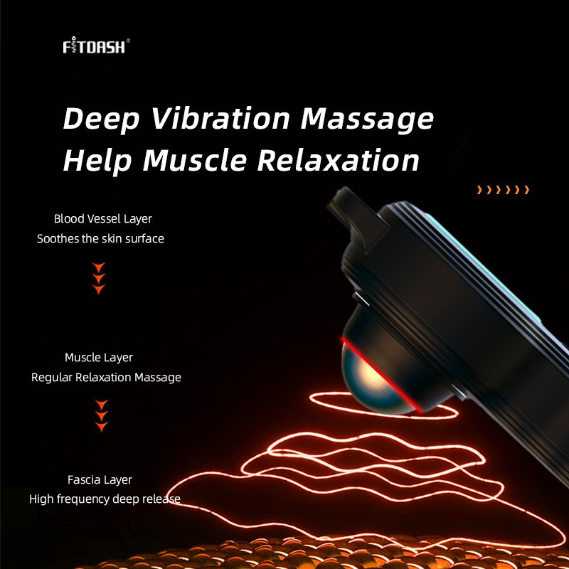 Fitdash therapy tool smart Heated massage roller ball relief for sore muscles,joint pain relief relaxing