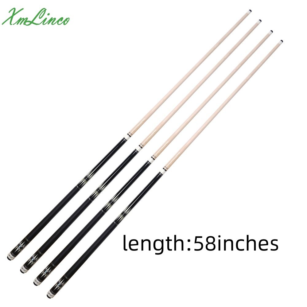 Xmlinco Billiard Pool Cue Linen Warp High Technology Professional 12.5mm Tip Size Hard Maple Shaft 58 Inches