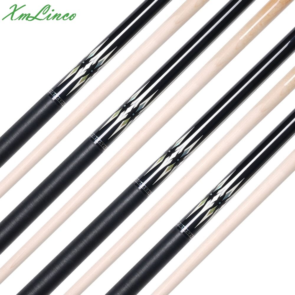 Xmlinco Billiard Pool Cue Linen Warp High Technology Professional 12.5mm Tip Size Hard Maple Shaft 58 Inches