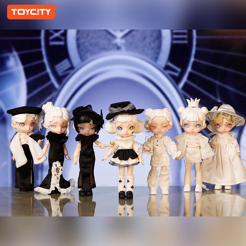 TOYCITY Laura Black White Spectrum Series BJD Jointed Doll Kawaii Art Toy Action Figure Blind Box Girl Gift That Changes Clothes