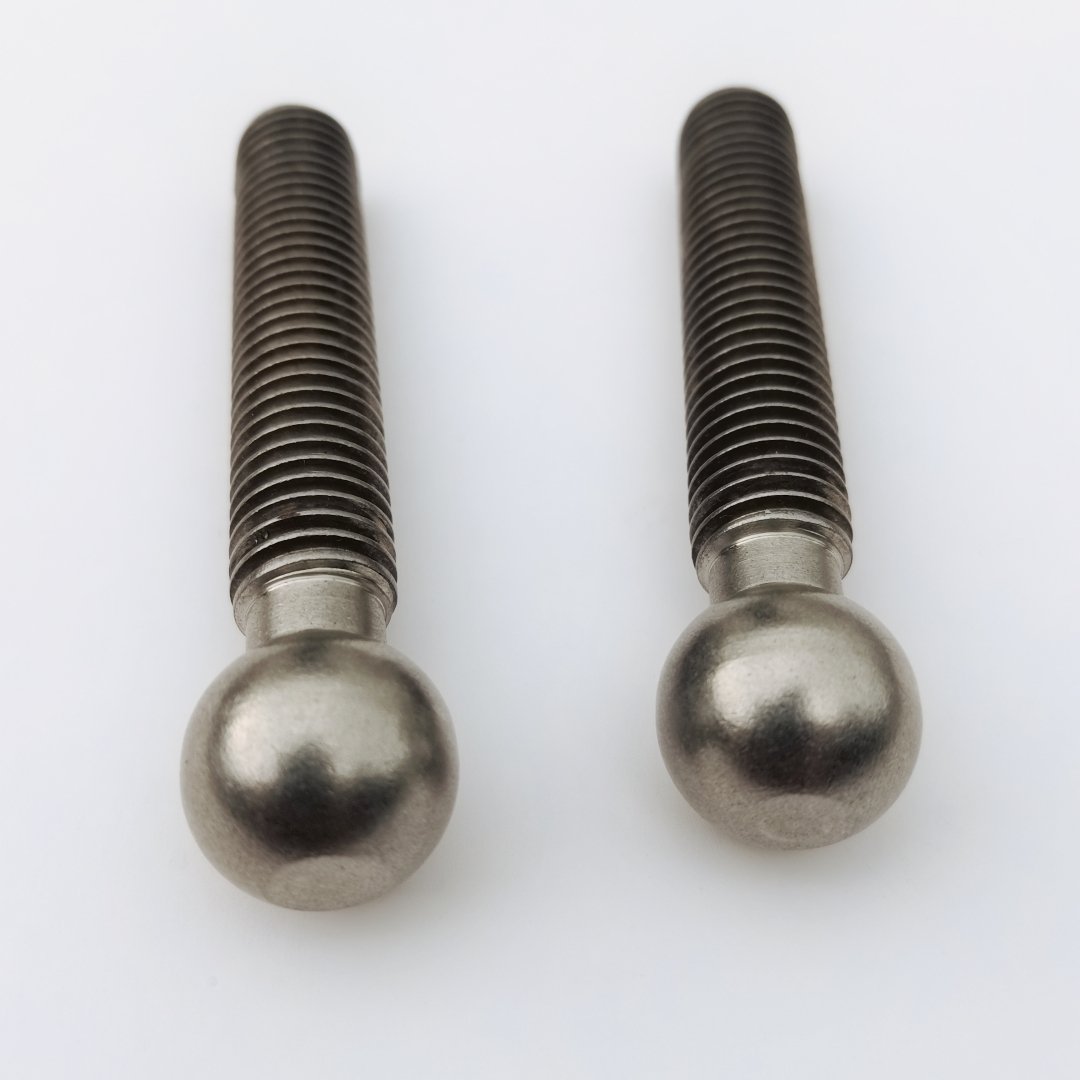 CNC Custom Stainless Steel 316 304 Ball Head Bolts and Screw M14 Thread Universal Joint With Ball Head Screw