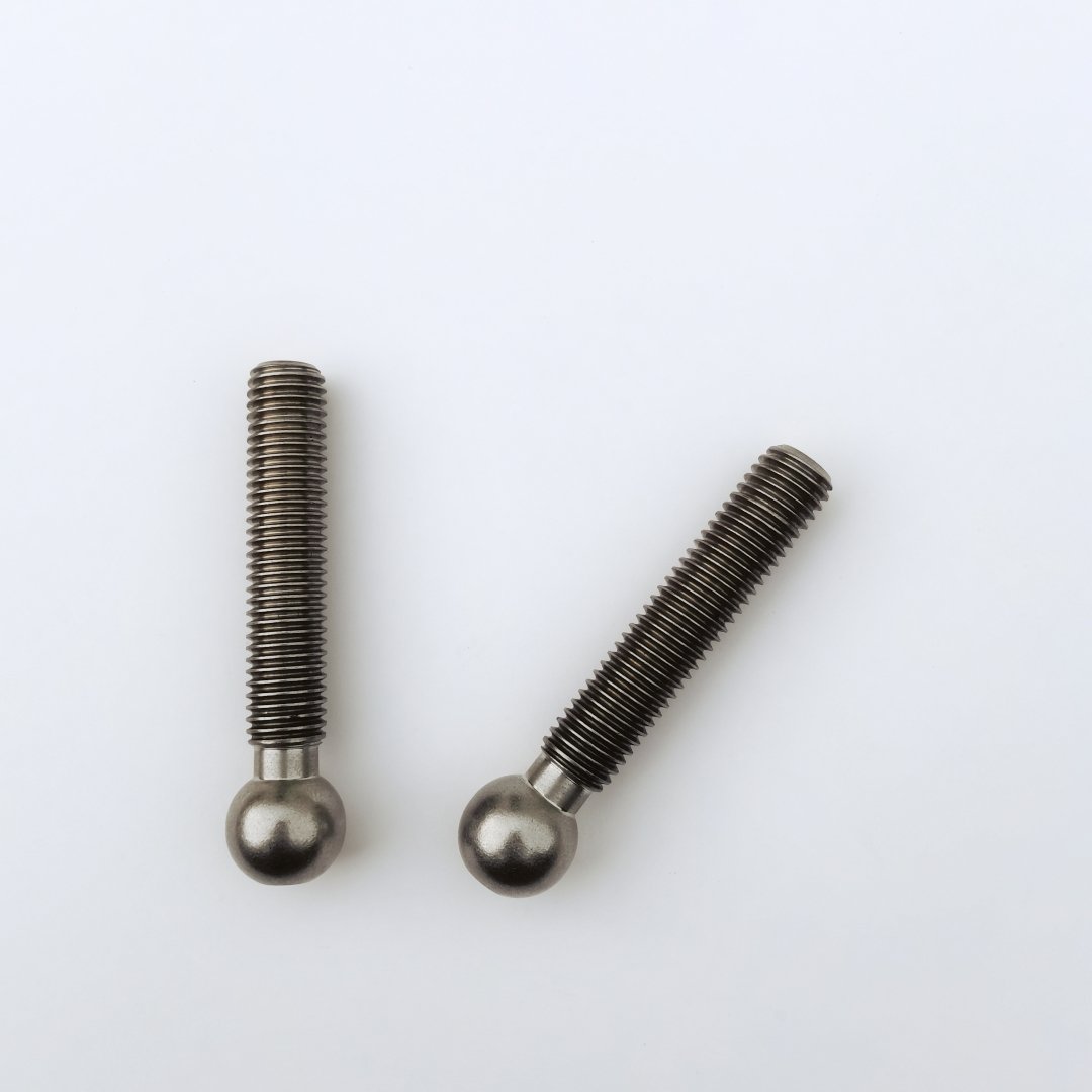 CNC Custom Stainless Steel 316 304 Ball Head Bolts and Screw M14 Thread Universal Joint With Ball Head Screw